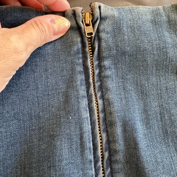 Free People Denim Modern Femme Mini Skirt - Dark Blue - Picture 9 of 11